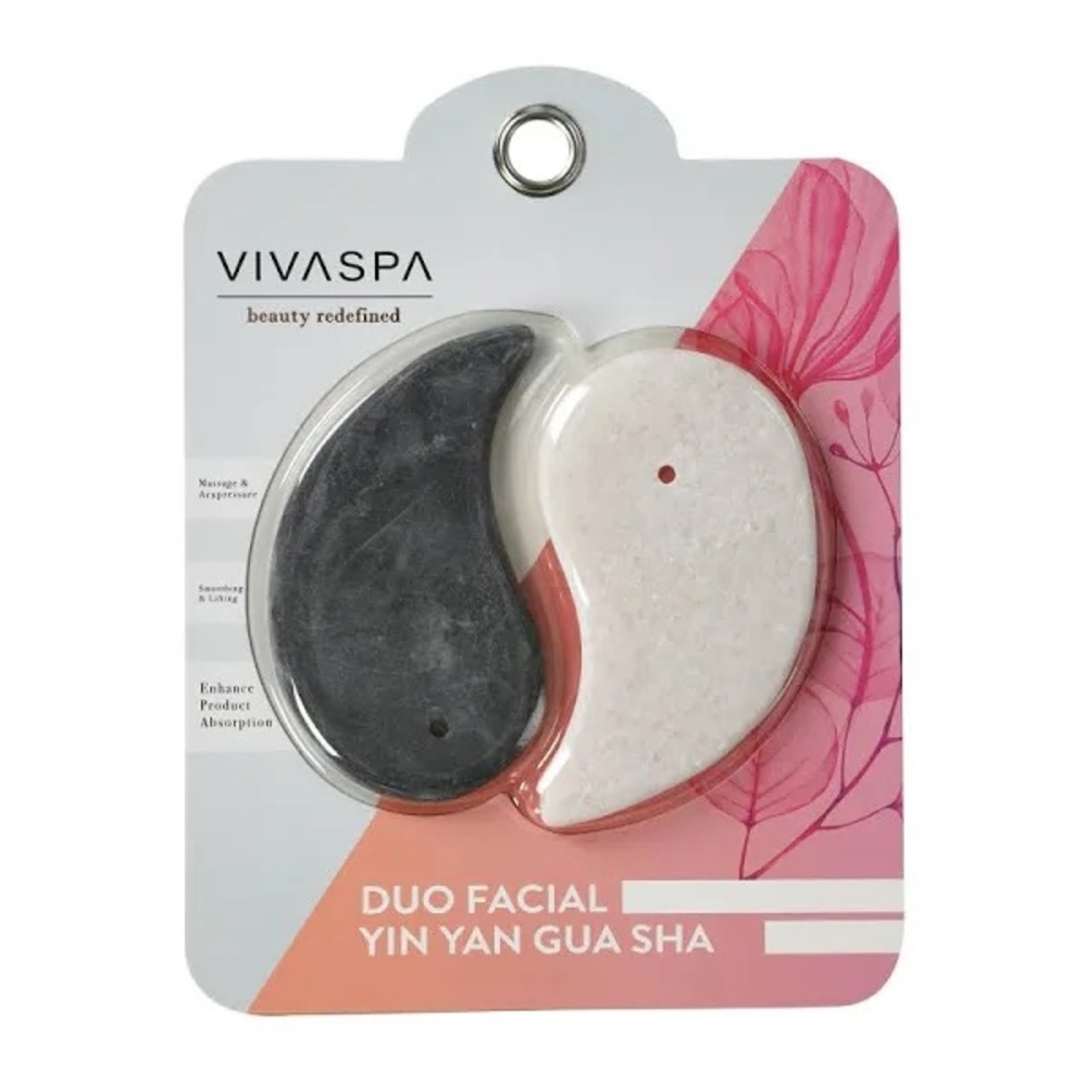 Vivaspa Duo Facial Yin Yang Gua Sha 2-Pack NIP